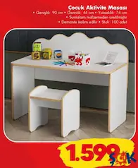 GARAJ HOME ÇOCUK AKTİVİTE MASASI fiyat ve kampanya bilgisi